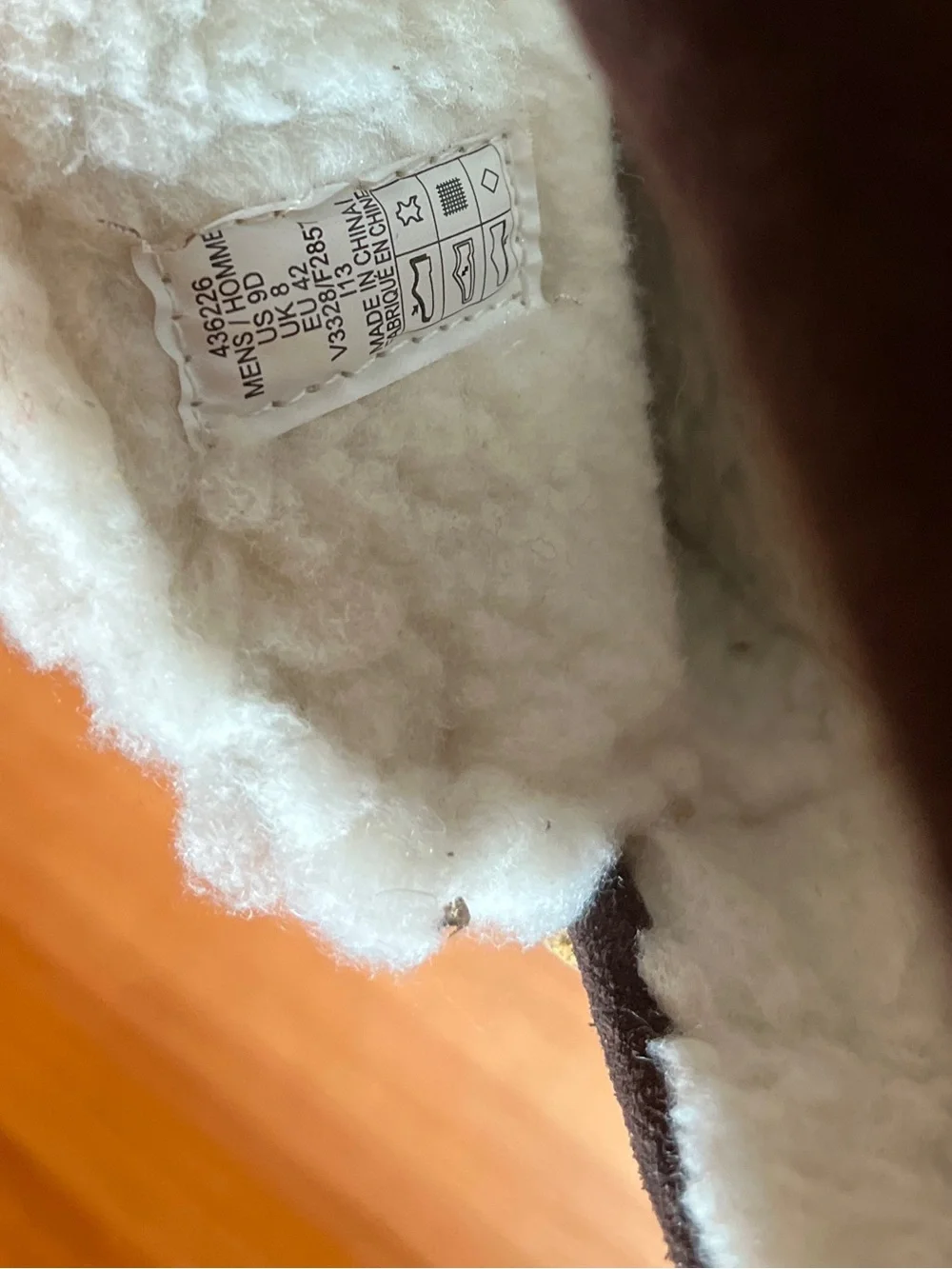 Lands' End Dark Brown Suede Sherpa-Lined Moccasins